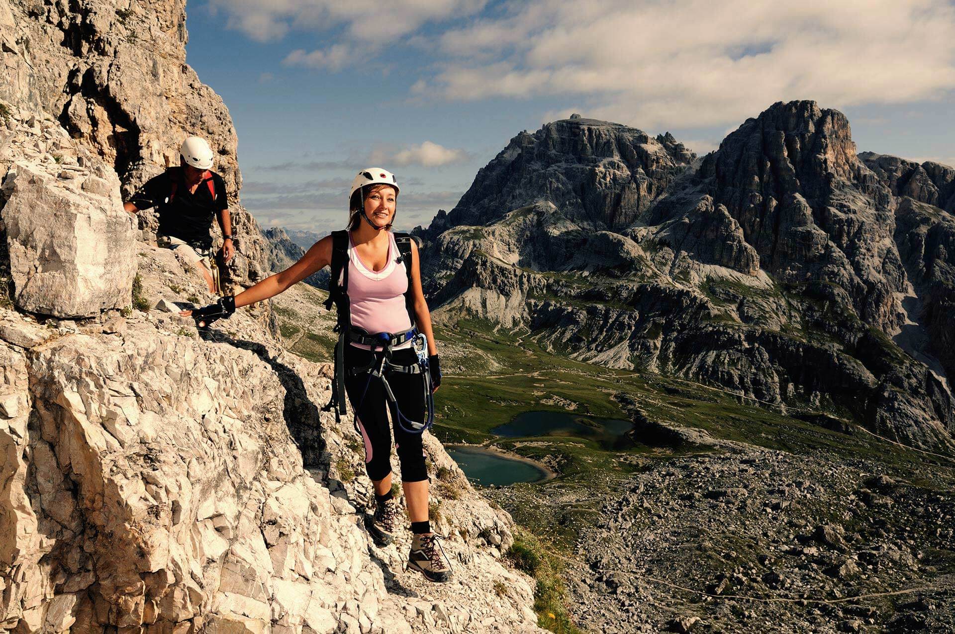 climbing Dolomites